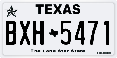 TX license plate BXH5471