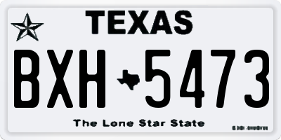 TX license plate BXH5473