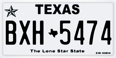 TX license plate BXH5474