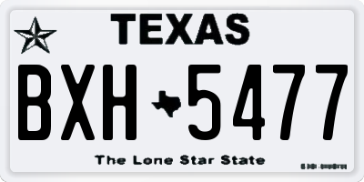 TX license plate BXH5477