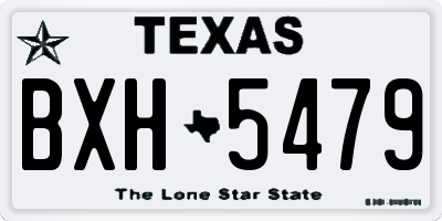 TX license plate BXH5479