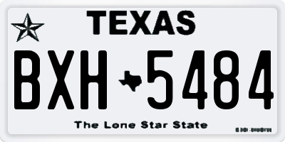 TX license plate BXH5484