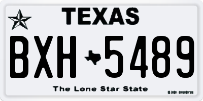 TX license plate BXH5489
