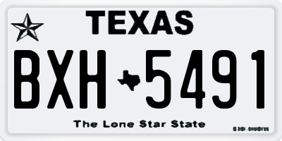 TX license plate BXH5491