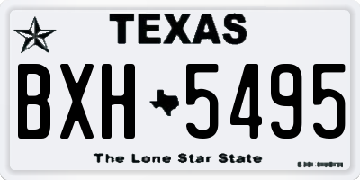 TX license plate BXH5495