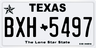 TX license plate BXH5497