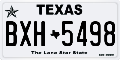 TX license plate BXH5498