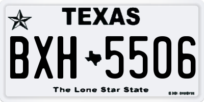 TX license plate BXH5506