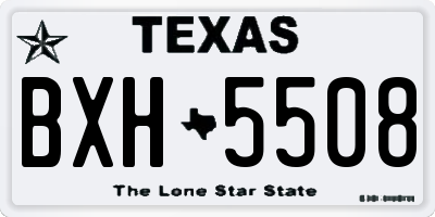 TX license plate BXH5508