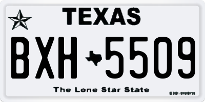 TX license plate BXH5509