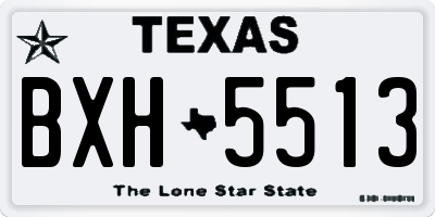 TX license plate BXH5513