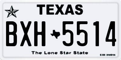 TX license plate BXH5514