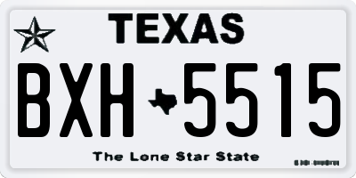 TX license plate BXH5515