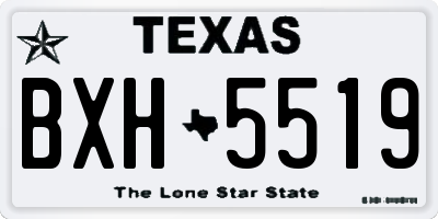 TX license plate BXH5519