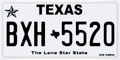 TX license plate BXH5520