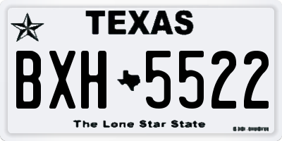 TX license plate BXH5522