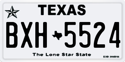 TX license plate BXH5524