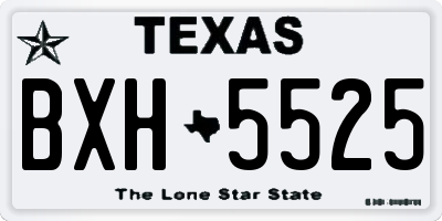 TX license plate BXH5525
