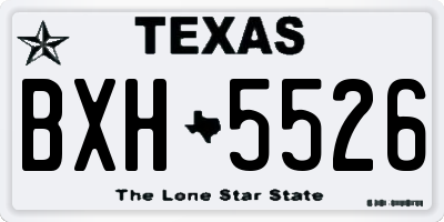TX license plate BXH5526