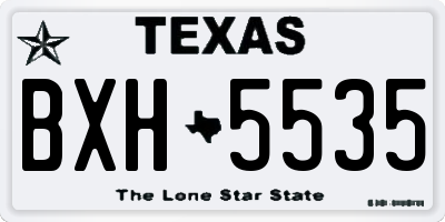 TX license plate BXH5535