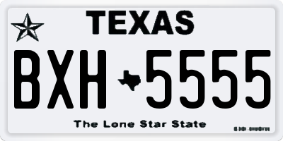 TX license plate BXH5555