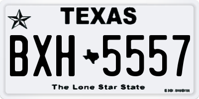 TX license plate BXH5557