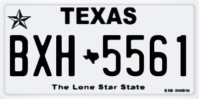 TX license plate BXH5561