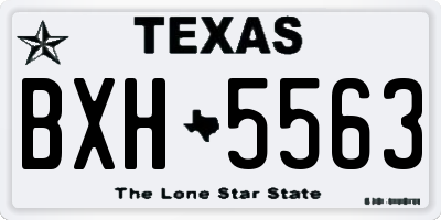 TX license plate BXH5563