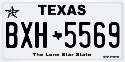 TX license plate BXH5569