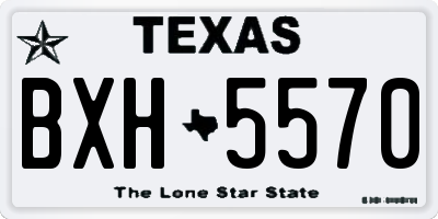 TX license plate BXH5570
