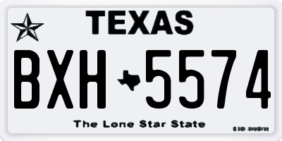 TX license plate BXH5574