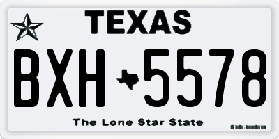 TX license plate BXH5578