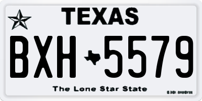 TX license plate BXH5579