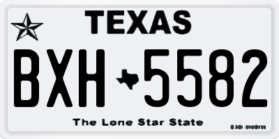 TX license plate BXH5582