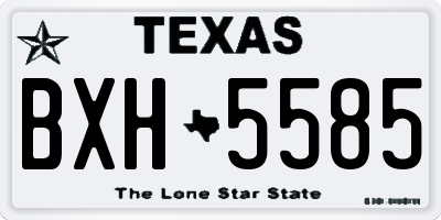 TX license plate BXH5585