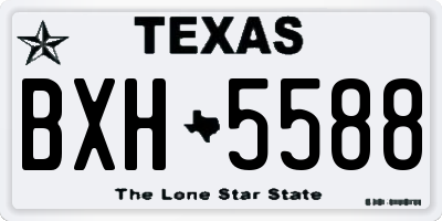 TX license plate BXH5588