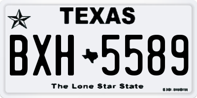 TX license plate BXH5589