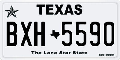TX license plate BXH5590