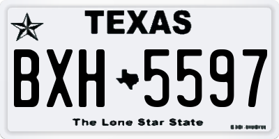 TX license plate BXH5597