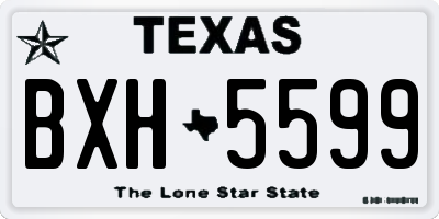TX license plate BXH5599