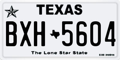 TX license plate BXH5604