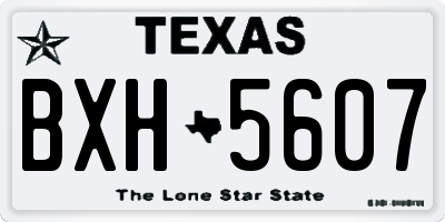 TX license plate BXH5607