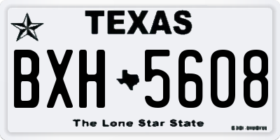 TX license plate BXH5608