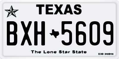 TX license plate BXH5609