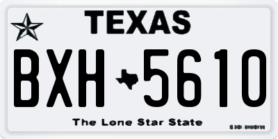 TX license plate BXH5610