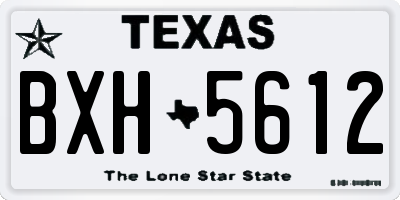 TX license plate BXH5612