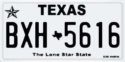 TX license plate BXH5616