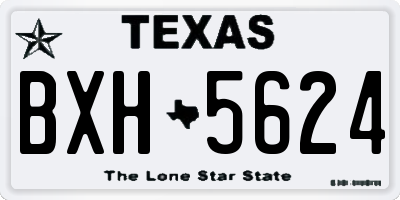 TX license plate BXH5624