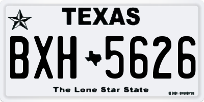 TX license plate BXH5626