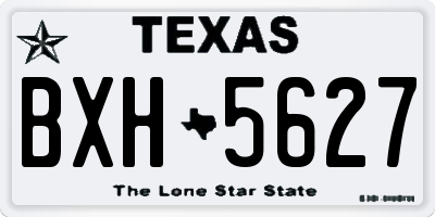 TX license plate BXH5627